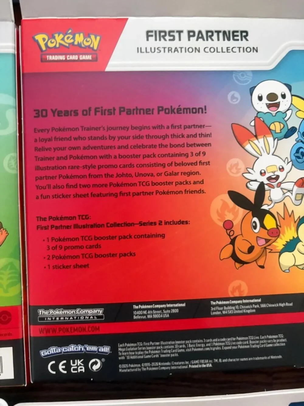 Pokemon Trading Cards First Partner Illustration Collection Series 2 Sealed 12x
